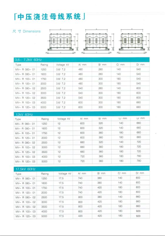 中壓澆注母線系統1